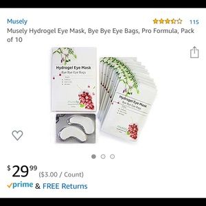 Musely Hydrogel Eye Mask, Bye Bye Eye Bags